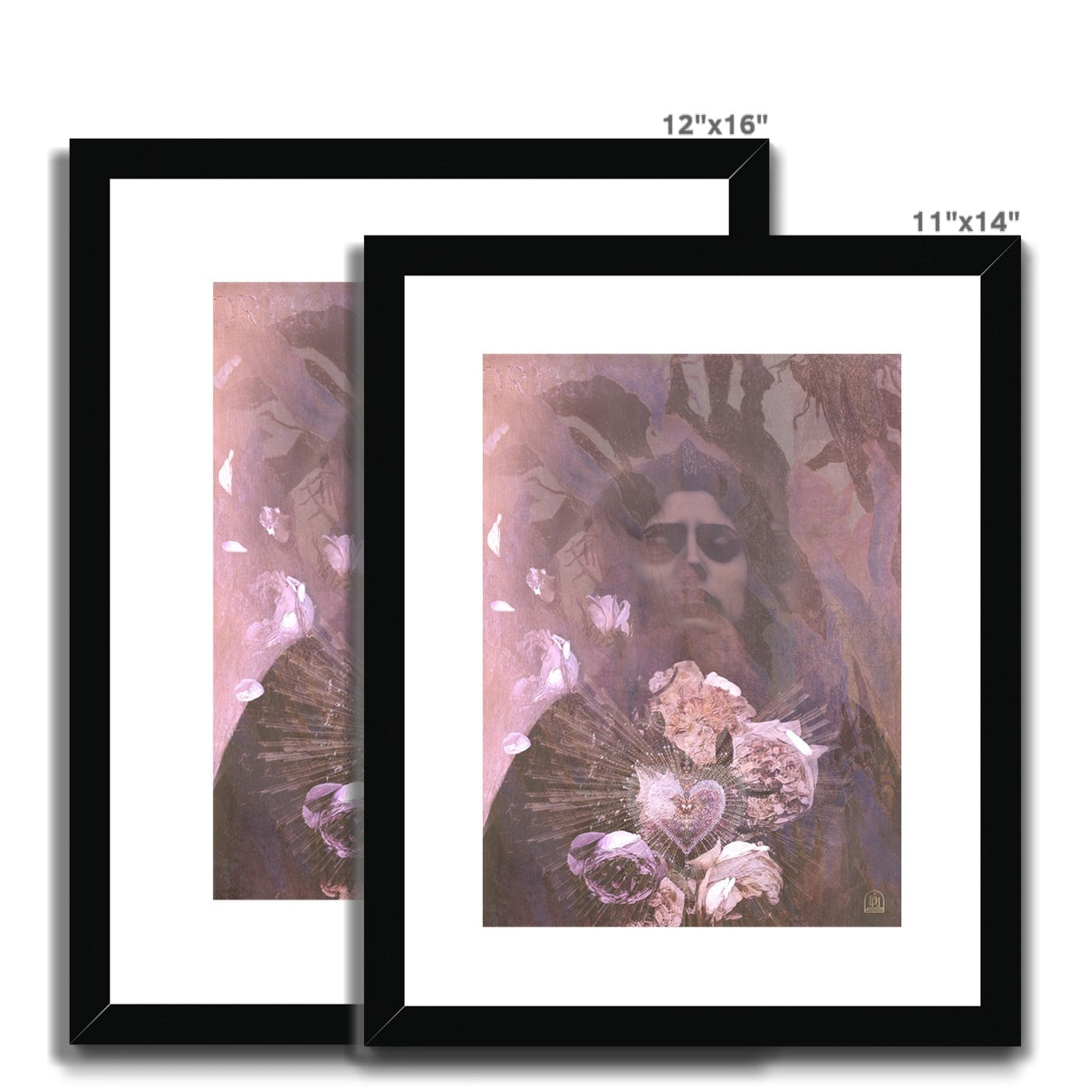 My Petal Heart Framed & Mounted Print - Starseed Designs Inc.