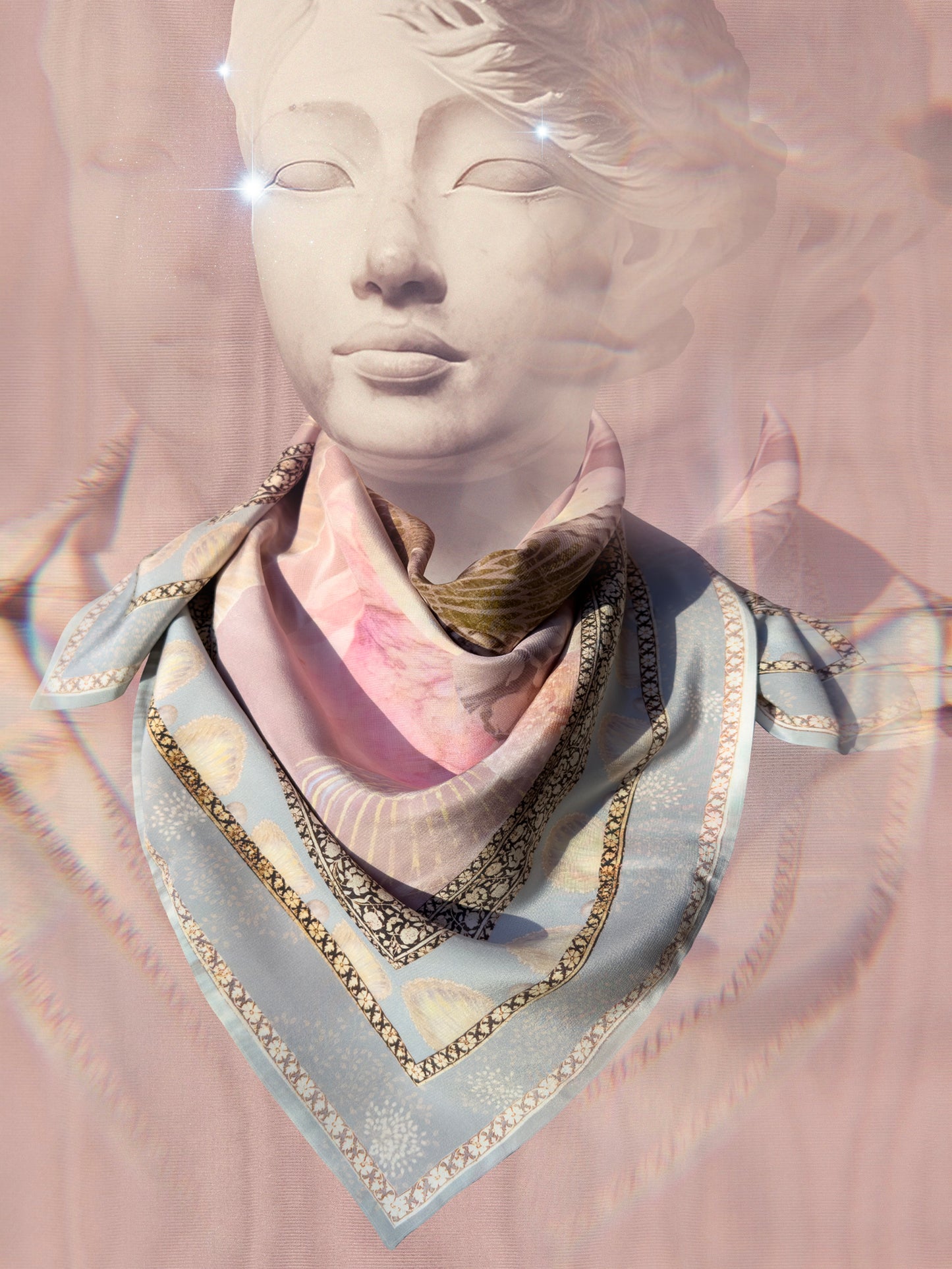 GODDESS DREAMS SILK CREPE SCARF - Starseed Designs Inc.