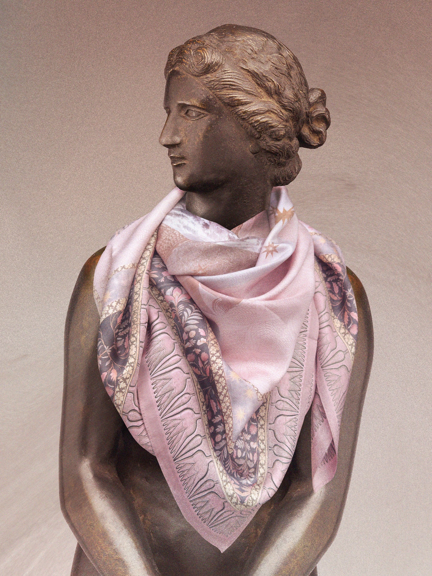LIGHT GARDEN  SILK TWILL SCARF - Starseed Designs Inc.