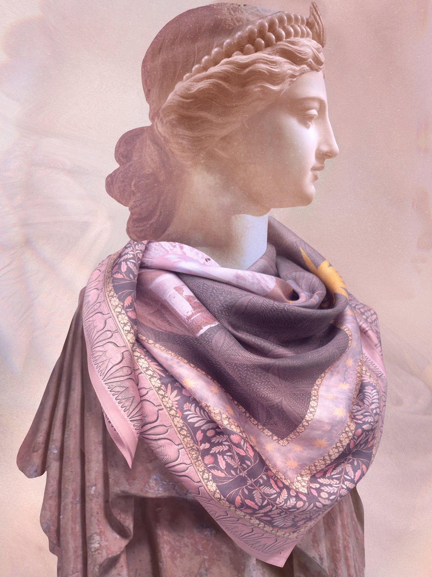 NIGHT GARDEN SILK TWILL SCARF - Starseed Designs Inc.