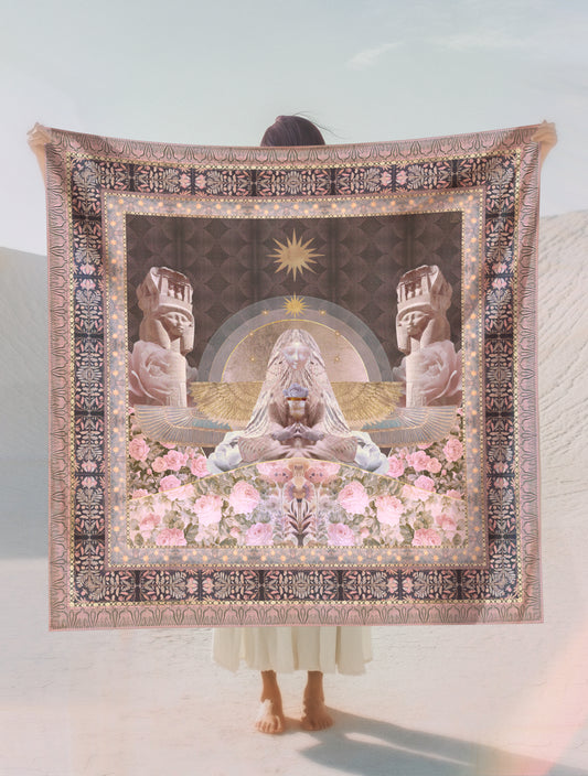 NIGHT GARDEN SILK TWILL SCARF - Starseed Designs Inc.