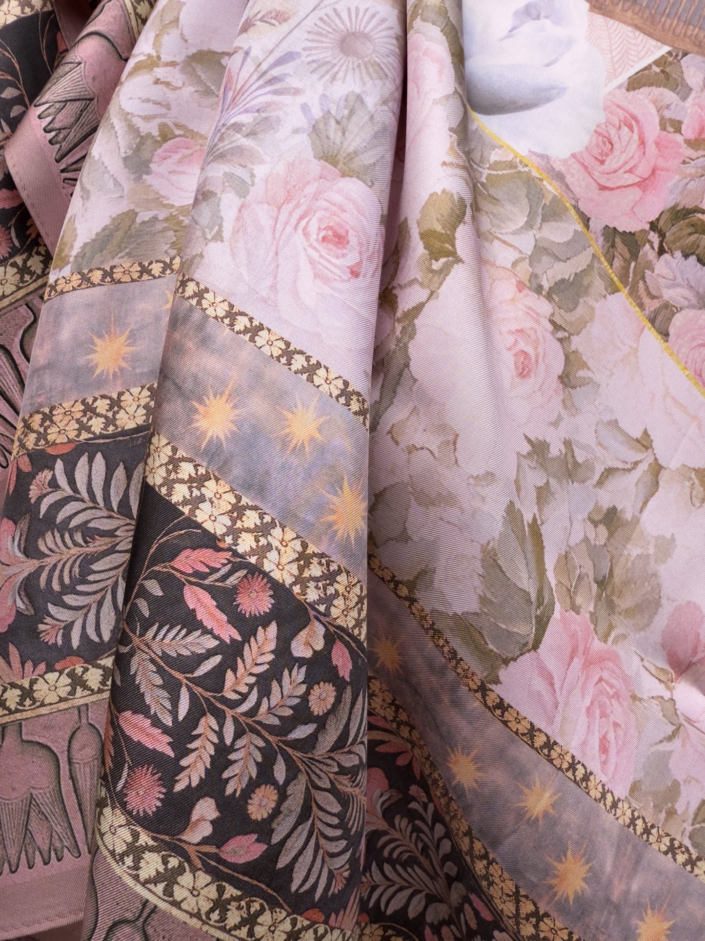 NIGHT GARDEN SILK TWILL SCARF - Starseed Designs Inc.